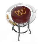 Washington Commanders Chrome Logo American Crafted Bar Stool
