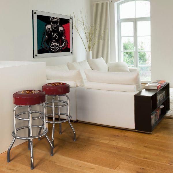 Washington Commanders Chrome Logo American Crafted Bar Stool 5