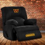 Washington Commanders Embroidered Microfiber Black Rocker Recliner