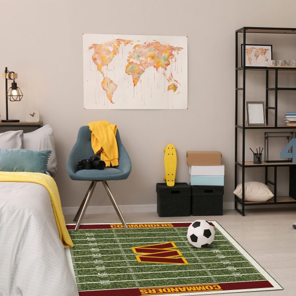Washington Commanders Homefield 4x6 Football Field Area Rug 2