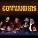 Washington Commanders Lighted Recycled Metal Wordmark Logo Sign