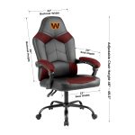 Washington Commanders Oversized Gaming Office Chair with Storage Pouch