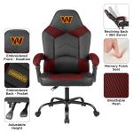 Washington Commanders Oversized Gaming Office Chair with Storage Pouch