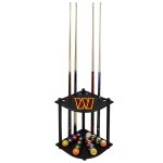 Washington Commanders Solid Wood Corner Cue Rack