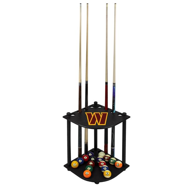 Washington Commanders Solid Wood Corner Cue Rack 1