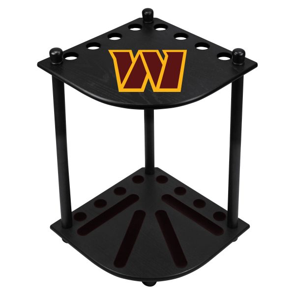 Washington Commanders Solid Wood Corner Cue Rack 2