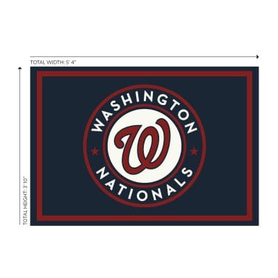 Washington Nationals 4x6 Spirit Rug Officially Licensed MLB Area Rug