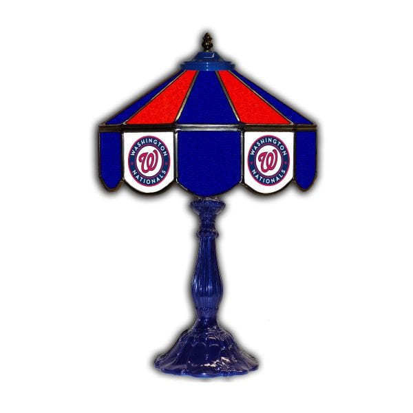 Washington Nationals Tiffany Style 21 Inch Glass Table Lamp