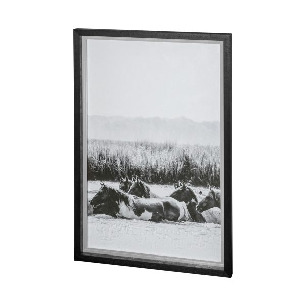 Water Horses III 1 by PH Burchett a Hand Embelished Textured Framed Art Print Matted under Glass 4