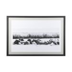 Water Horses III by PHBurchett a Framed Art Print Matted under Glass