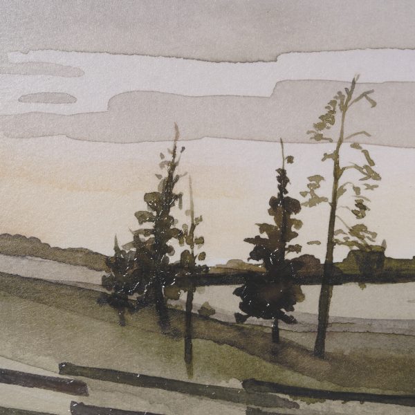 Watercolor Sketch III by Mercana Studio Hand Embelished Textured Framed Art Print Matted under Glass 6