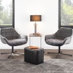 Wayne Contemporary Swivel Lounge Chair Black Metal Grey Velvet 14 Wayne Contemporary Swivel Lounge Chair Black Metal Grey Velvet