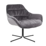Wayne Contemporary Swivel Lounge Chair Black Metal Grey Velvet 17 Wayne Contemporary Swivel Lounge Chair Black Metal Grey Velvet