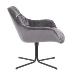 Wayne Contemporary Swivel Lounge Chair Black Metal Grey Velvet 18 Wayne Contemporary Swivel Lounge Chair Black Metal Grey Velvet