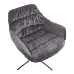Wayne Contemporary Swivel Lounge Chair Black Metal Grey Velvet 22 Wayne Contemporary Swivel Lounge Chair Black Metal Grey Velvet