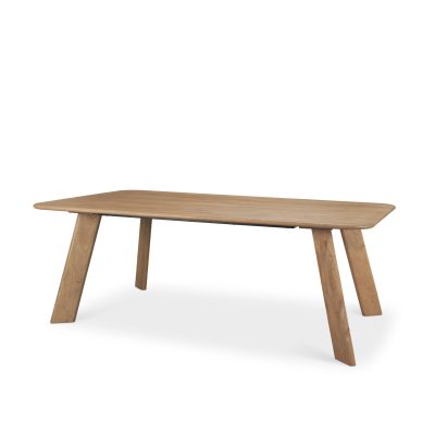 Welborn 84" Light Brown Wood Rectangular Dining Table