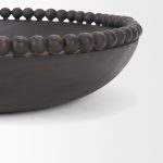 Wendell Dark Brown Wood w/ Wood Beads Round Bowls