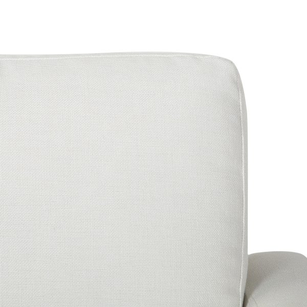 Wendy Contemporary Cream Fabric Armchair with Black Wood Legs 12