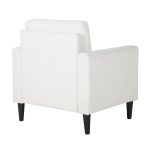 Wendy Contemporary Cream Fabric Armchair with Black Wood Legs