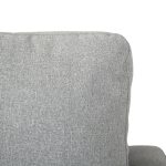 Wendy Contemporary Grey Fabric Armchair Black Wood Legs