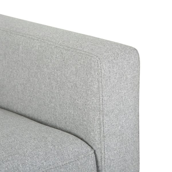 Wendy Contemporary Grey Fabric Armchair Black Wood Legs 11