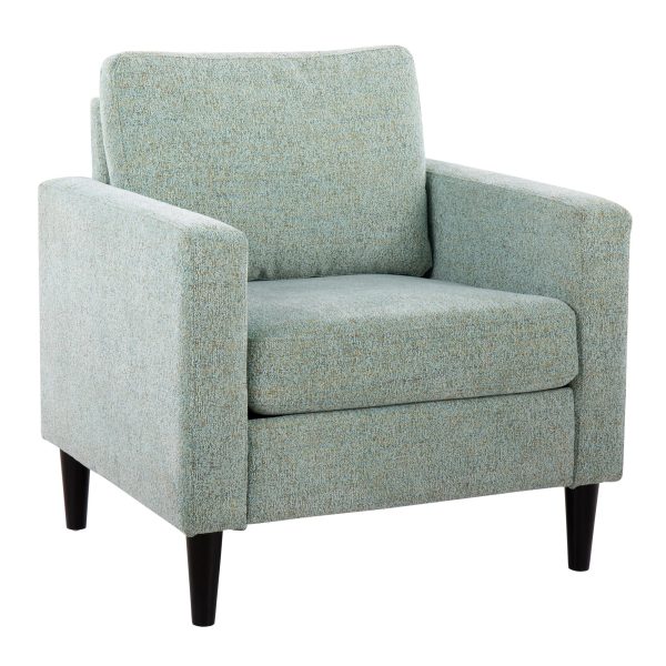 Wendy Light Green Fabric Contemporary Accent Chair 2
