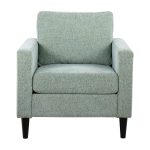 Wendy Light Green Fabric Contemporary Accent Chair