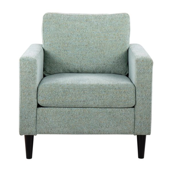 Wendy Light Green Fabric Contemporary Accent Chair 6
