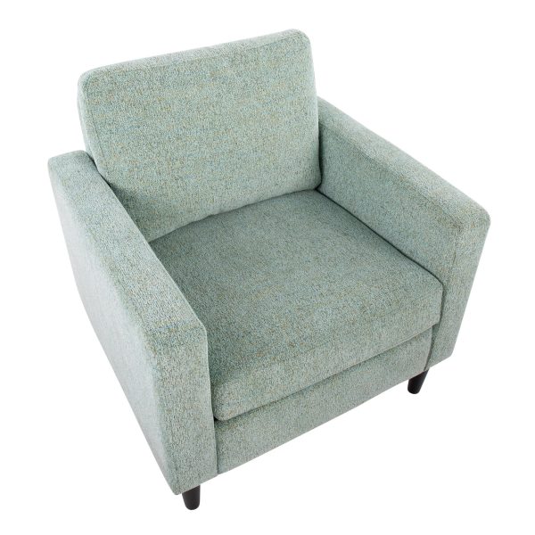 Wendy Light Green Fabric Contemporary Accent Chair 7
