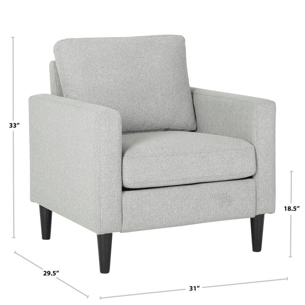 Wendy Light Green Fabric Contemporary Accent Chair 8