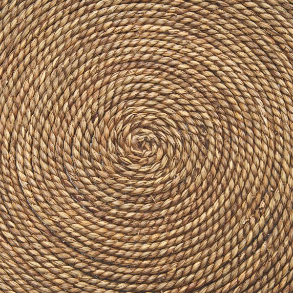 Wenopa Matte Black Wood w Natural Jute Accent Tables 2