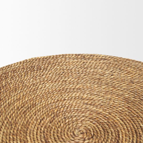 Wenopa Matte Black Wood w Natural Jute Accent Tables 6