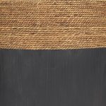 Wenopa Matte Black Wood w/ Natural Jute Accent Tables