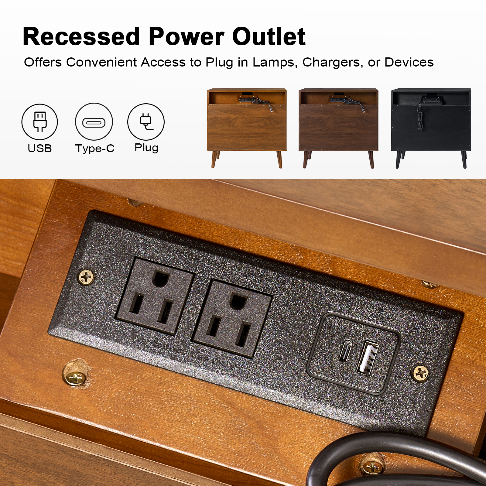 Werner Acorn Mid-Century Modern 3 Drawer Accent Chest 3 Werner Acorn Mid-Century Modern 3 Drawer Accent Chest - Image 3