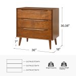Werner Acorn Mid-Century Modern 3 Drawer Accent Chest 10 Werner Acorn Mid-Century Modern 3 Drawer Accent Chest