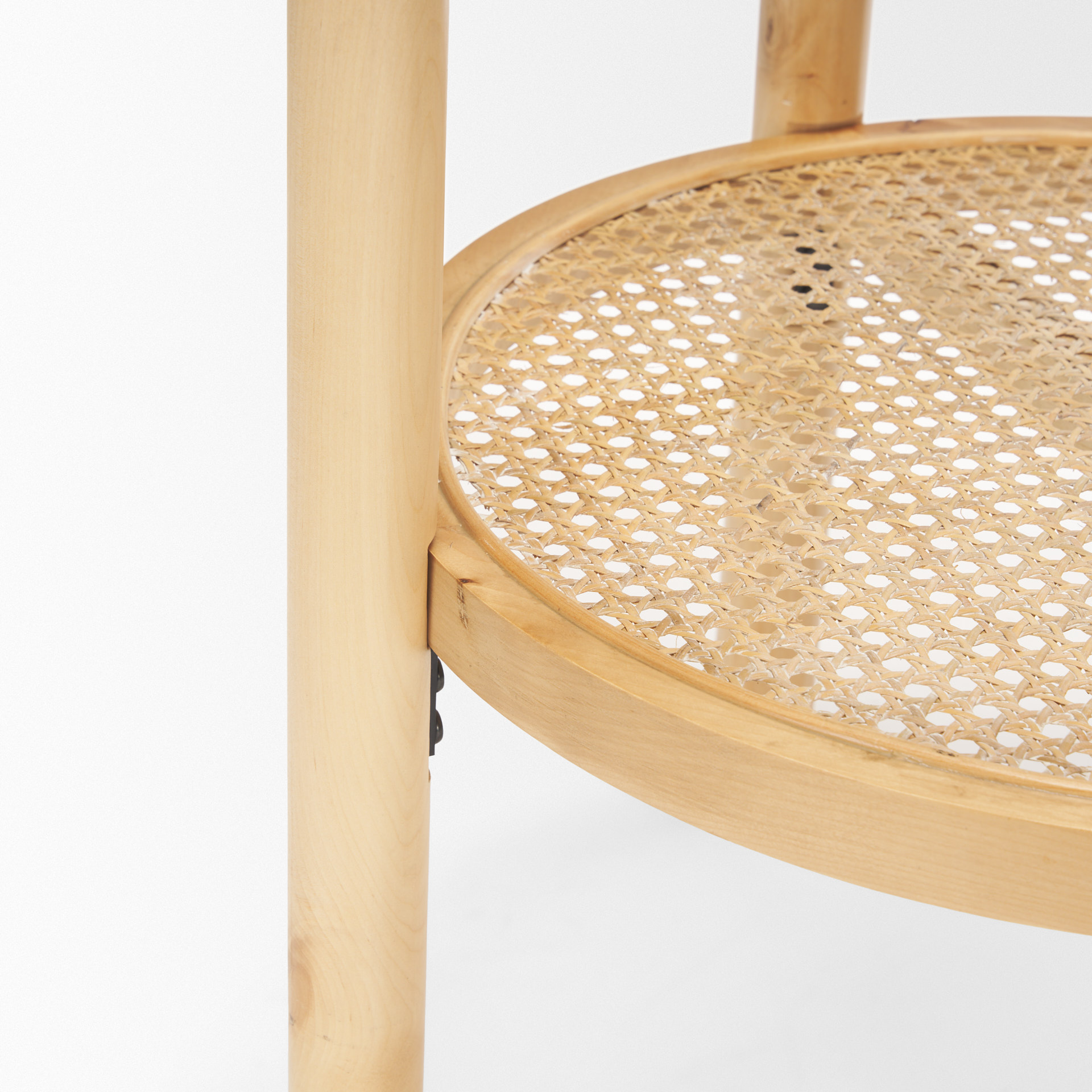 Weslyn Solid Light Brown Wood and Glass Top w/ Cane Side Table 8 Weslyn Solid Light Brown Wood and Glass Top w/ Cane Side Table - Image 8