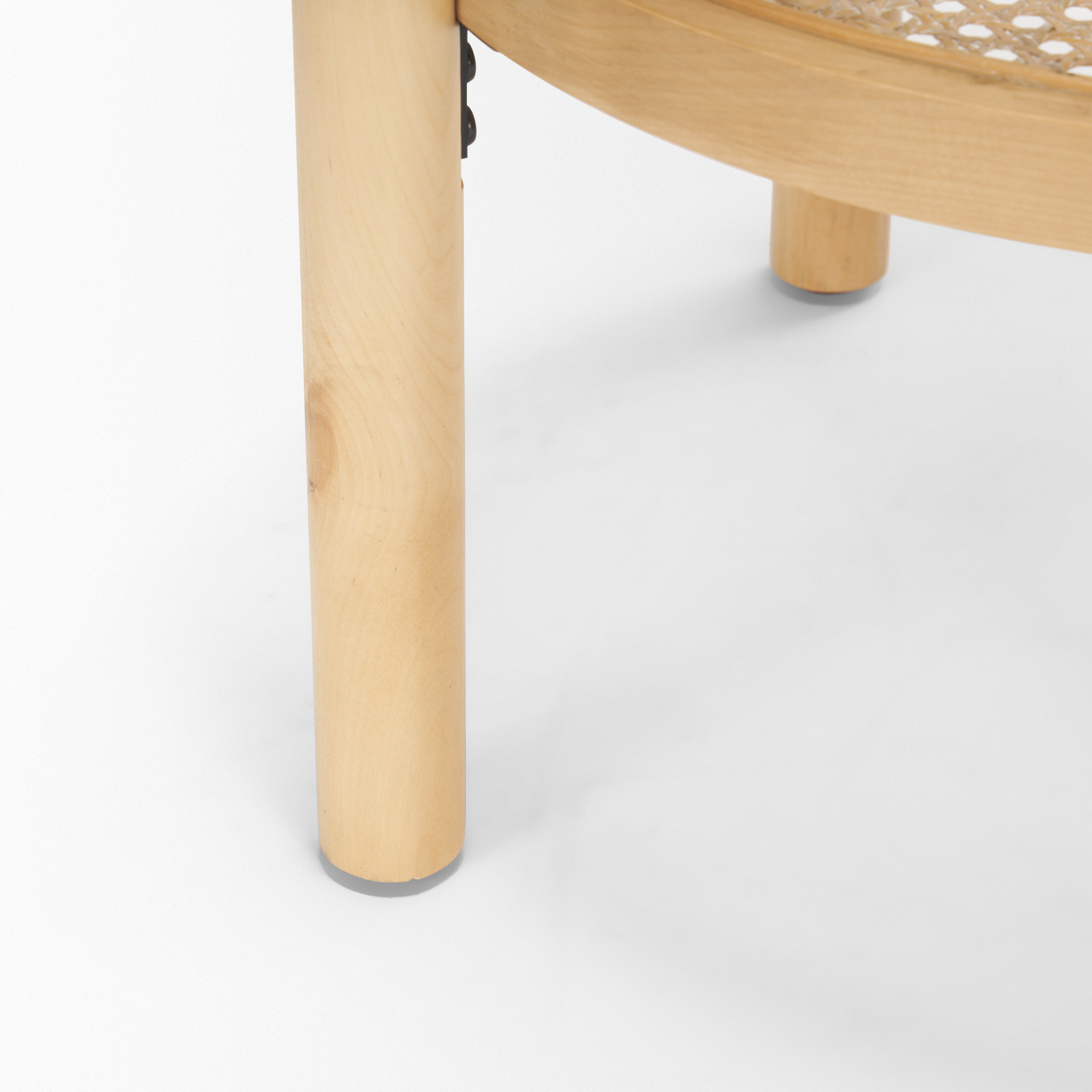 Weslyn Solid Light Brown Wood and Glass Top w/ Cane Side Table 9 Weslyn Solid Light Brown Wood and Glass Top w/ Cane Side Table - Image 9