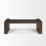 Wesson Dark Brown Wooden Rectangular Coffee Table