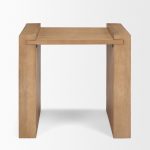 Wesson Light Brown Wood Accent Table