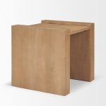 Wesson Light Brown Wood Accent Table