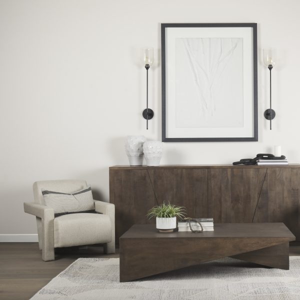 West 82.0L x 18.0W x 34.0H Wooden Angular Sideboard 1