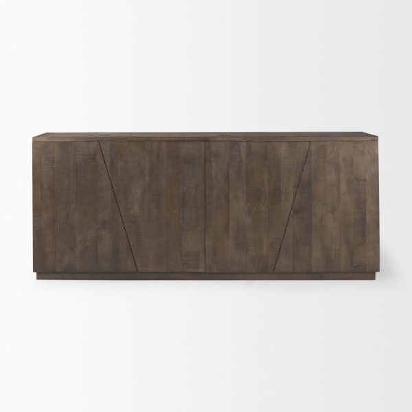 West 82.0L x 18.0W x 34.0H Wooden Angular Sideboard 3