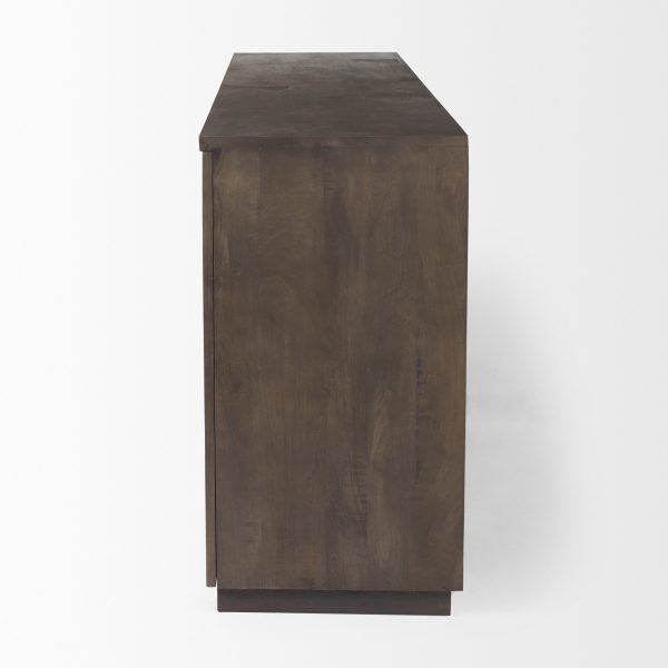 West 82.0L x 18.0W x 34.0H Wooden Angular Sideboard 4