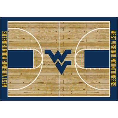 West Virginia University 4x6 Courtside Rug