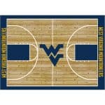 West Virginia University 6x8 Courtside Rug 4 West Virginia University 6x8 Courtside Rug