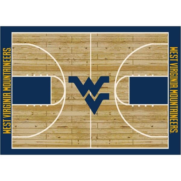 West Virginia University 6x8 Courtside Rug