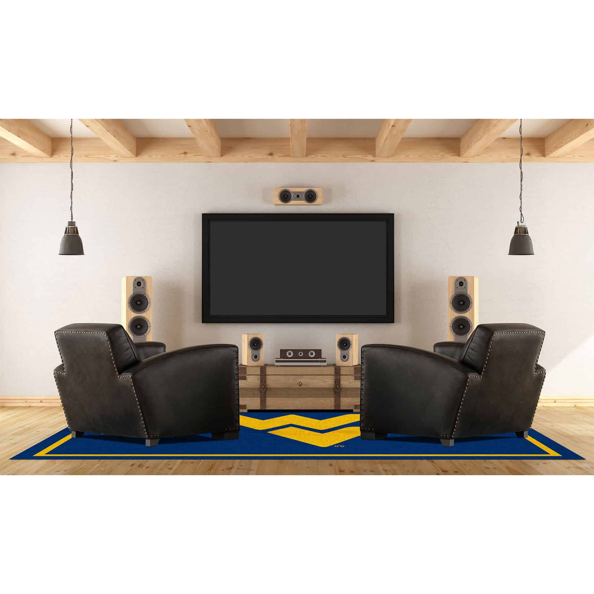 West Virginia University 6x8 Spirit Rug 2 West Virginia University 6x8 Spirit Rug - Image 2