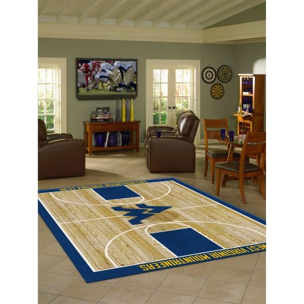 West Virginia University 8x11 Courtside Rug 1