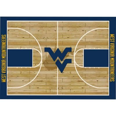 West Virginia University 8x11 Courtside Rug
