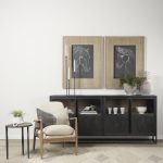 Westan Cream Boucle Fabric W/Light Brown Wood Accent Chair